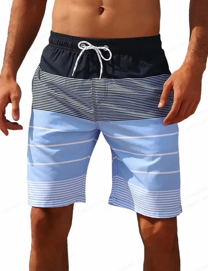 Short de bain à séchage rapide, respirant, avec cordon de serrage et poches, pour le surf, la plage, l'été, short de bain pour homme 5XL, sport aquatique