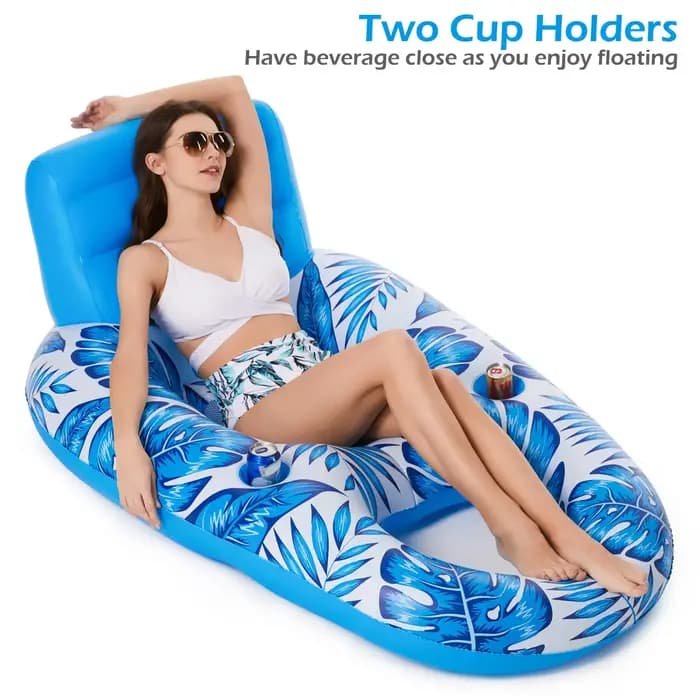 Flotteur de piscine gonflable adulte-flotteurs de piscine flotteurs de chaise longue radeau chaise flottante flotteurs d'eau pour piscine lac salon Floa