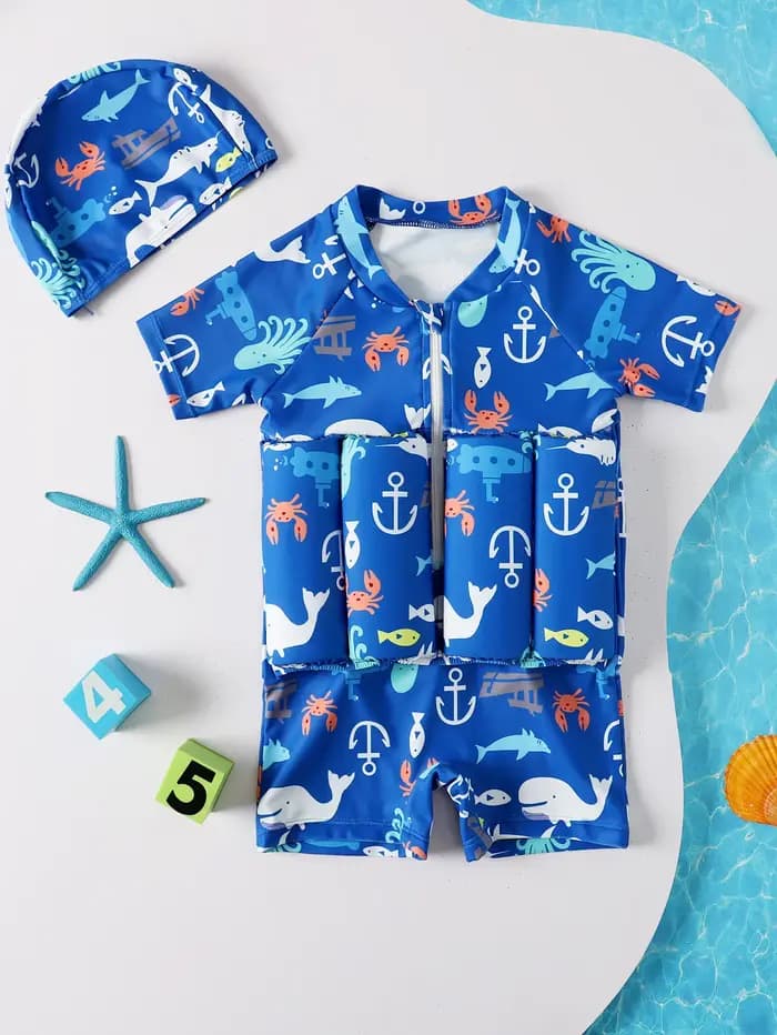 Maillot de bain flottant à flottabilité détachable pour enfants