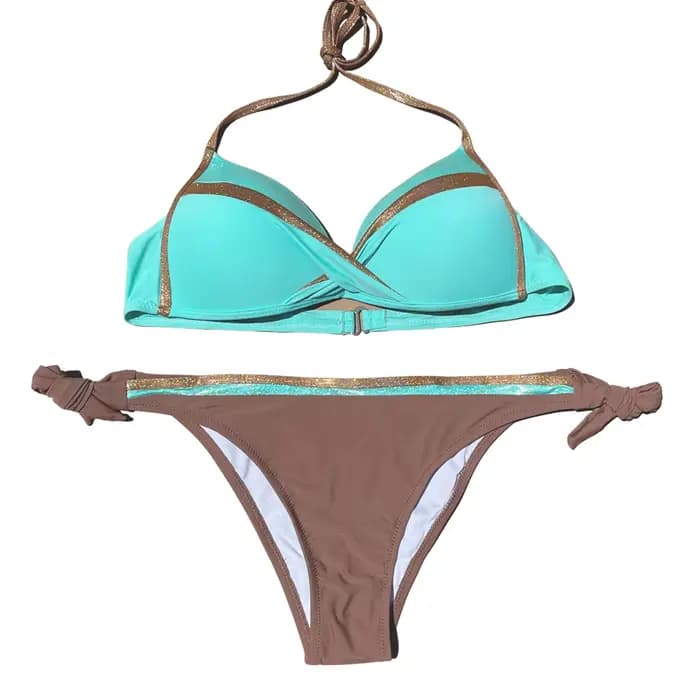 Buris – maillot de bain Sexy solide pour femmes, soutien-gorge Push Up, Bikini brésilien, ensemble d