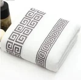 Serviette de plage brodée douce de luxe 100% coton