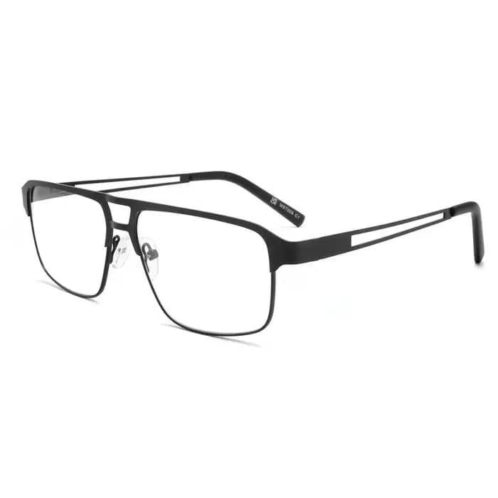 Lecteurs hommes lumière bleue bloquant les lunettes de lecture cadre en métal charnière à ressort presbytie + 0.50-3.5