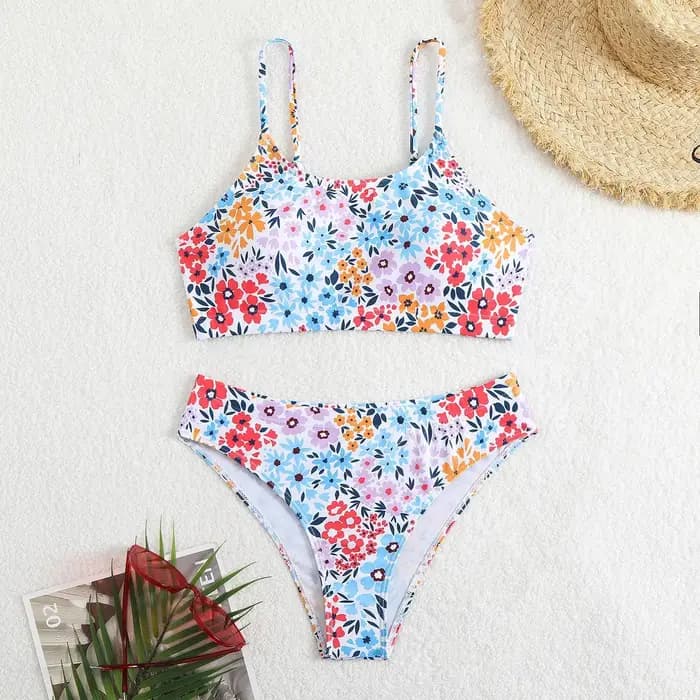 Maillot de bain sexy 2026 pour femme, ensemble bikini taille haute brésilien à col montant, idéal pour la plage