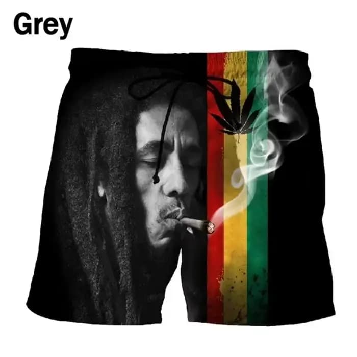 Short de bain à motif Rock Singer Bob Marley Reggae Rasta, imprimé en 3D, pour l'extérieur, pour hommes et femmes, maillot de bain pour enfants, pantalon Y2k
