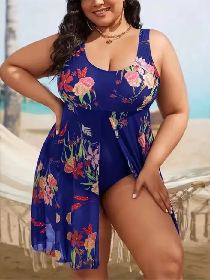 Maillot de bain une pièce grande taille pour femme, taille haute, push-up, effet ventre plat, ensemble bikini d'été