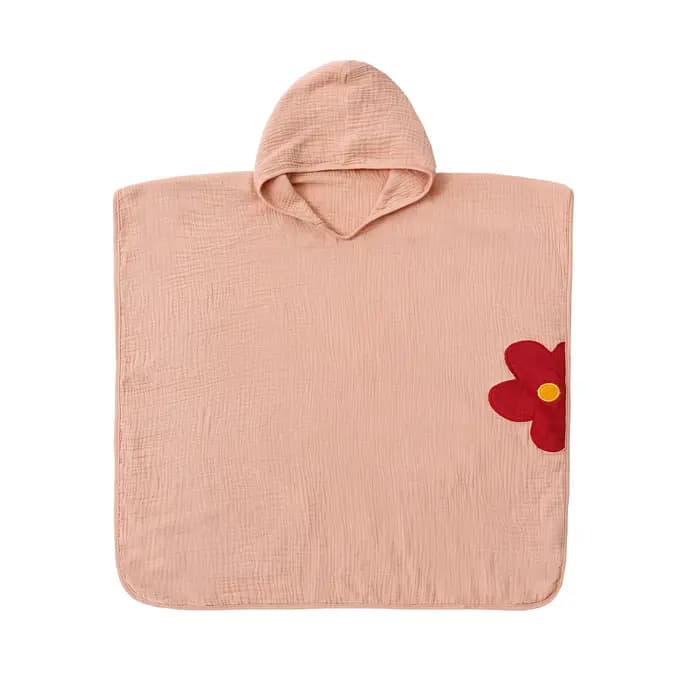 Serviette Poncho à capuche en mousseline pour bébé, serviette de bain douce pour enfants, articles d