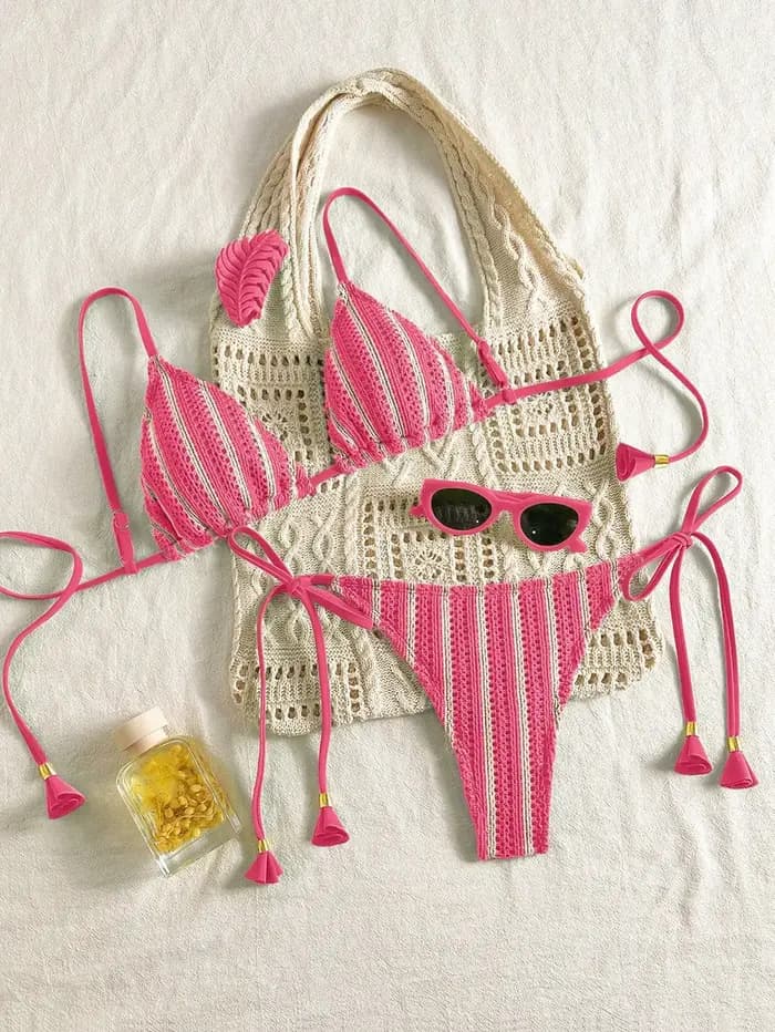Nouveau Bikini côtelé maillot de bain femme maillots
