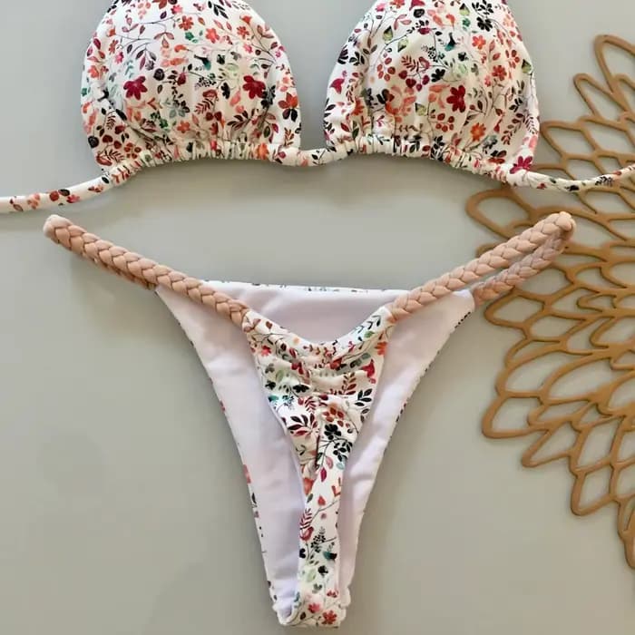 Sexy licou Bikini ensemble femmes maillot de bain deux pièces Triangle string