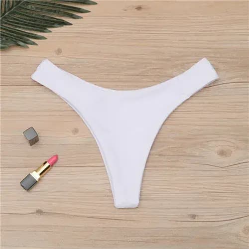 2025 bas de Bikini Sexy maillot de bain brésilien femmes slips string taille basse maillot de bain bas solide effronté bas de Bikini maillot de bain