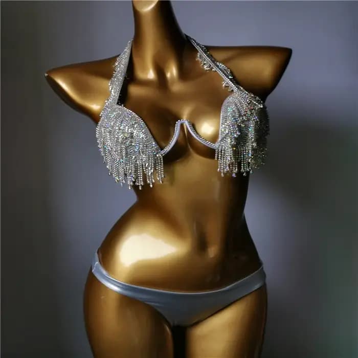 Maillot de bain avec pierres siamoises pour femmes mûres