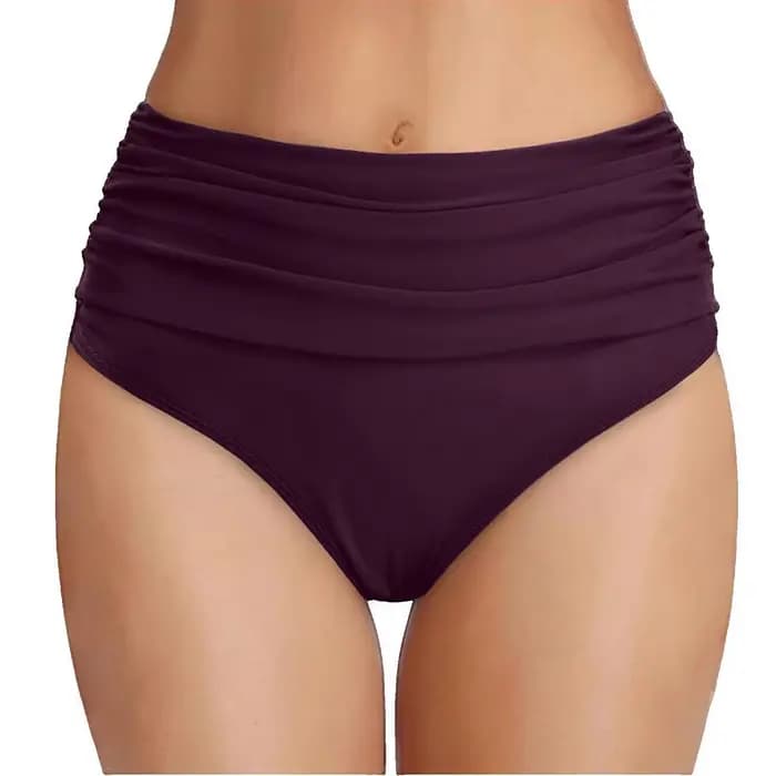 Traje De BañO Mujer 2025 Femmes Taille Haute Bas De Bikini Coupe Haute Bas De Bain Couverture Complète Bas De Maillot De Bain Blanshenlьник ж браrien