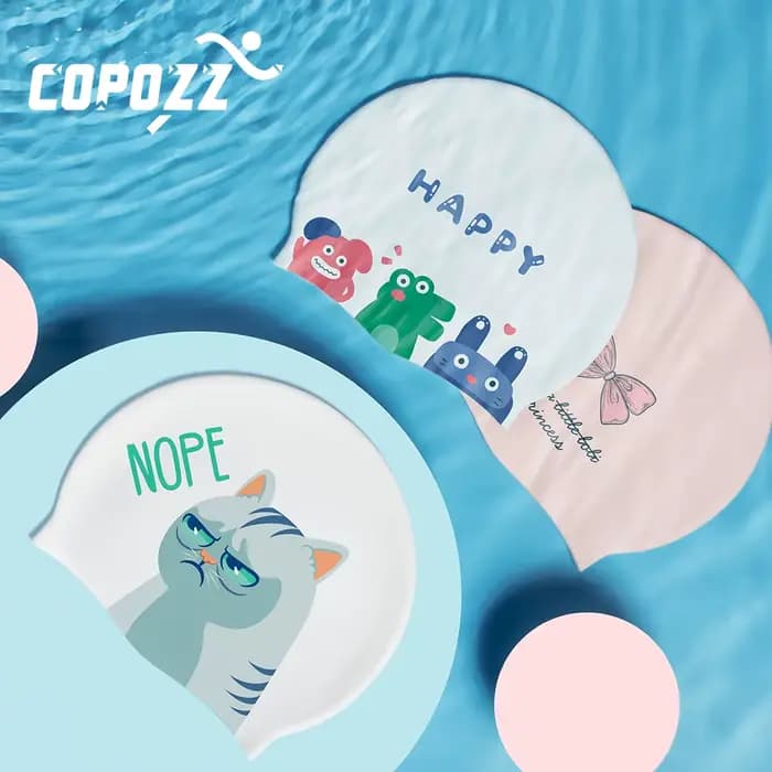 COPOZZ Sports nautiques femmes hommes bonnet de bain oreille protéger cheveux longs grand chapeau de piscine Sports professionnels bonnet de bain étanche