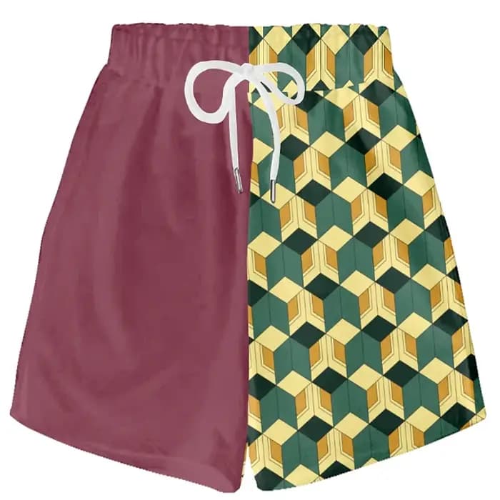 Short de Plage à Motifs Géométriques Simples, Tendance Streetwear, Imprimé en 3D, Short de Planche d'Été, Décontracté, Pantalon Hawaïen de Vacances
