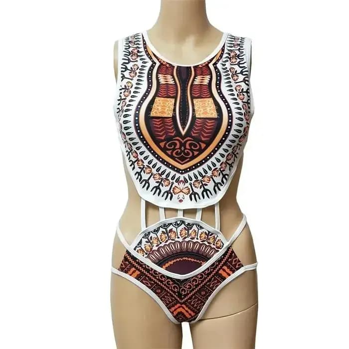 Maillot de bain une pièce imprimé africain Dashiki, culotte taille haute, trikini, tanga, monokini, style brésilien, pour femmes, vêtements de plage, 2023