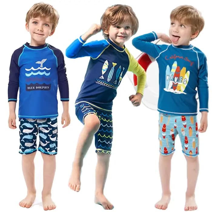 2025 garçons maillot de bain deux pièces ensemble 3 à 4 5 6 7 8 9 10 11 12 ans enfant en bas âge requin imprimé