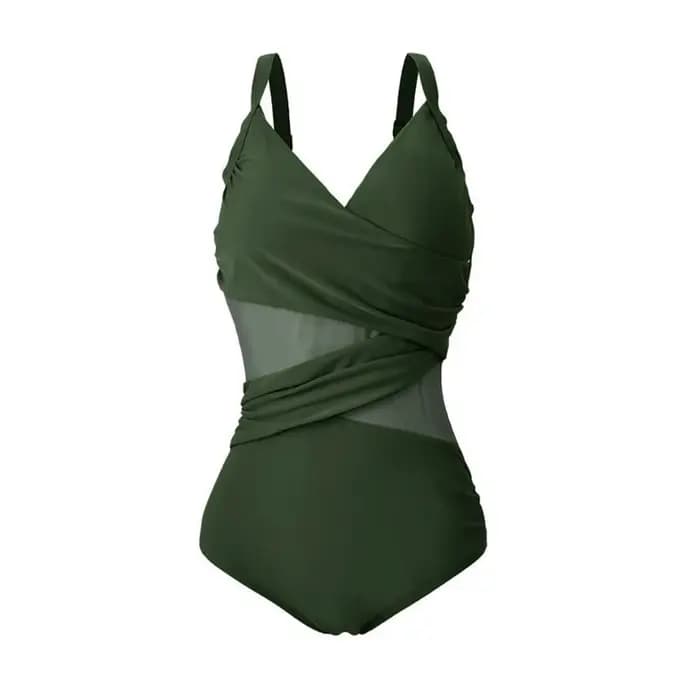 Grande taille maillots de bain femmes 2025 nouveau Sexy maille une pièce maillot