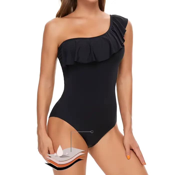 Maillot de bain menstruel asymétrique