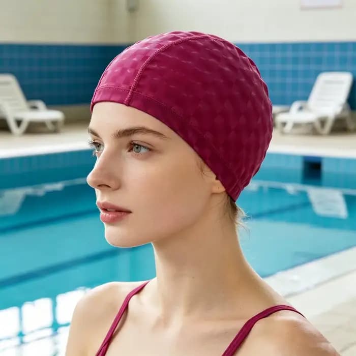Bonnet de bain pour adultes à cheveux longs, résistant à l'eau, antidérapant, pour hommes et femmes, adapté aux cheveux courts, pour la piscine