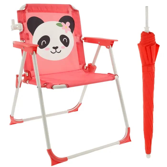 Chaise de plage pliable pour enfants avec parasol, légère, pour pique-nique, camping, résistante au