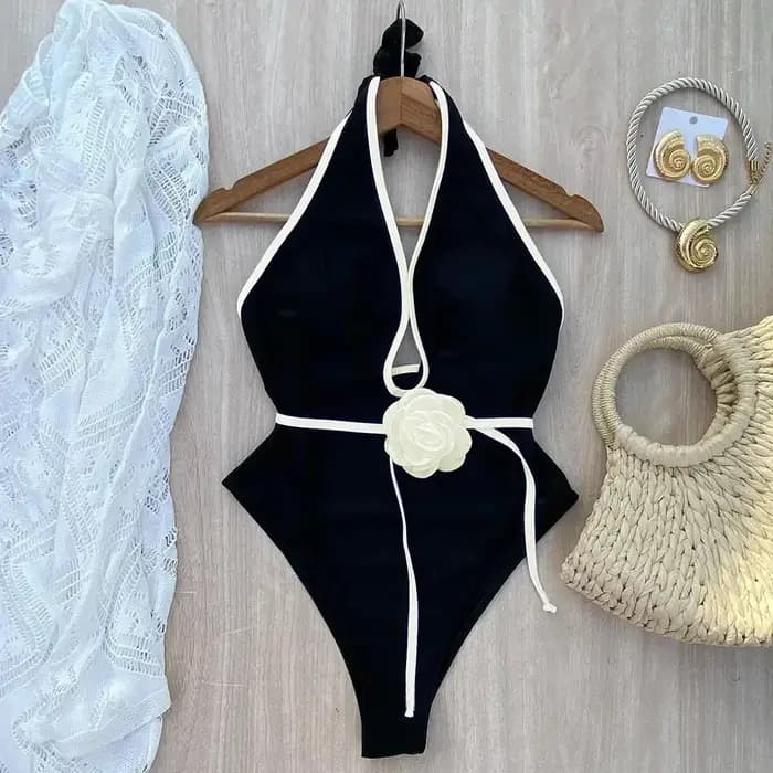 Maillot de bain une pièce fleuri nouveau licou maillot de bain bandeau femmes maillot de bain maillots de bain Monokini femme maillots de bain