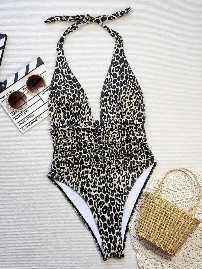 Léopard une pièce maillot de bain Sexy Bikini femmes maillots