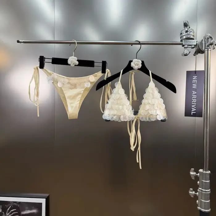Nouveau maillot de bain deux pièces en sequins de luxe pour femmes