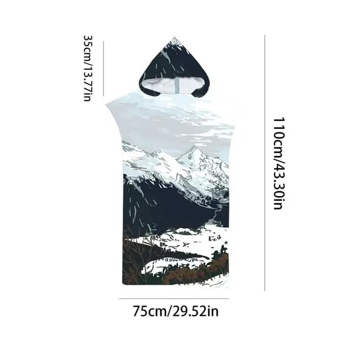 Poncho de Surf en tissu microfibre pour hommes et femmes