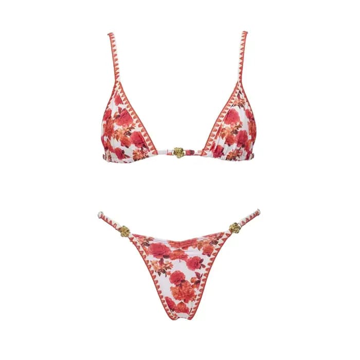 Maillot de bain bikini sexy avec jupe imprimée, maillot de bain brésilien 3 pièces pour femme, tenue