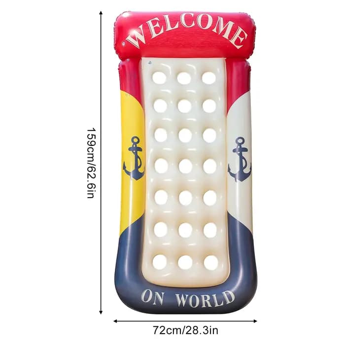 1 chaise longue gonflable pour piscine ; chaises longues flottantes adaptées à une utilisation dans les piscines