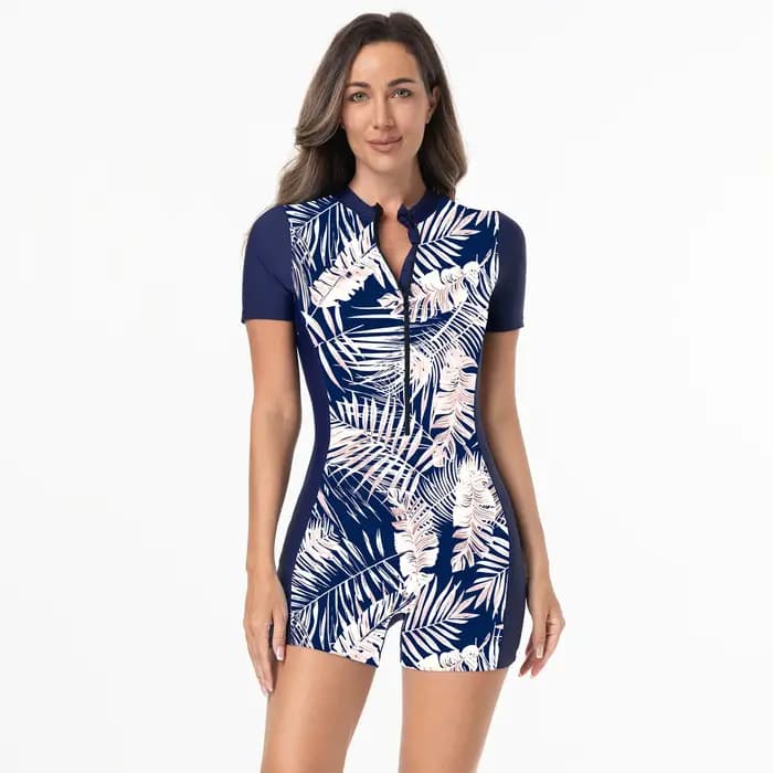 Maillot de bain une pièce imprimé amincissant, combinaison de surf transfrontalière pour femmes, vêtements de natation, séchage rapide, haute élasticité, Polyester