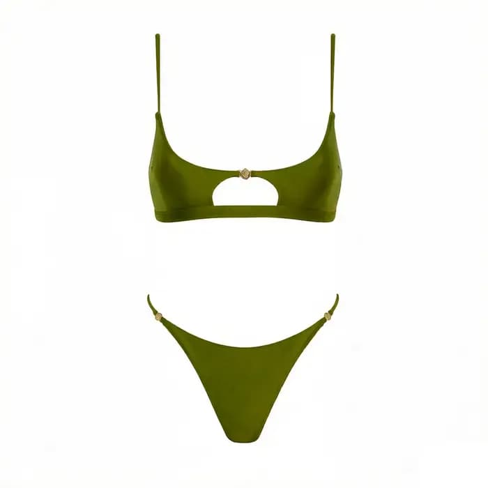Nouveau 2026 Ensemble de 2 micro bikinis sexy pour femmes, maillot de bain avec chaîne, tenue de plage brésilienne