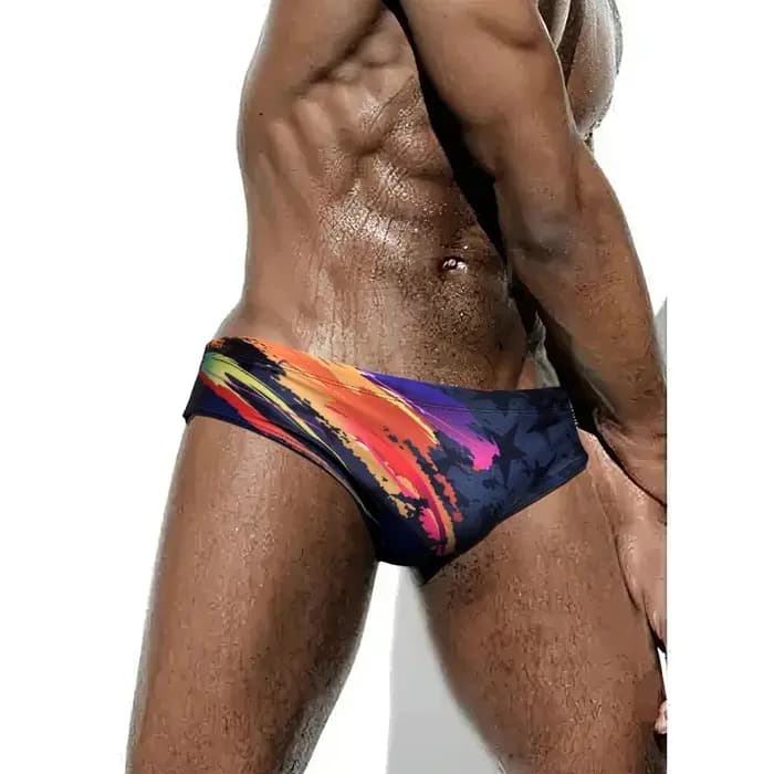 Maillot de bain en nylon taille basse pour hommes