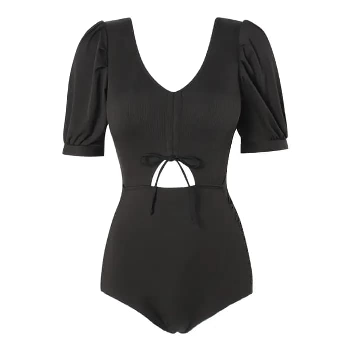 Maillot de bain une pièce froncé sur le devant pour femme