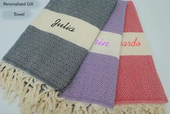 Serviette de plage turque ultra douce personnalisée