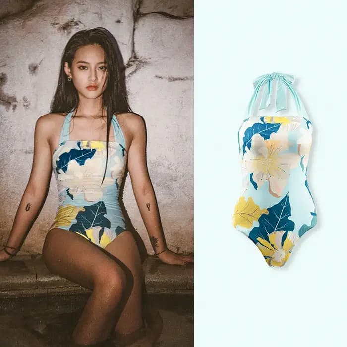 Nu-juune femmes Sexy imprimé fleuri taille haute une pièce maillot de bain maillot de bain Premium maillots de bain d'été pour les femmes