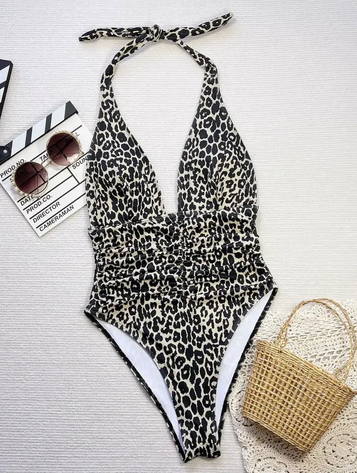 Léopard une pièce maillot de bain Sexy Bikini femmes maillots