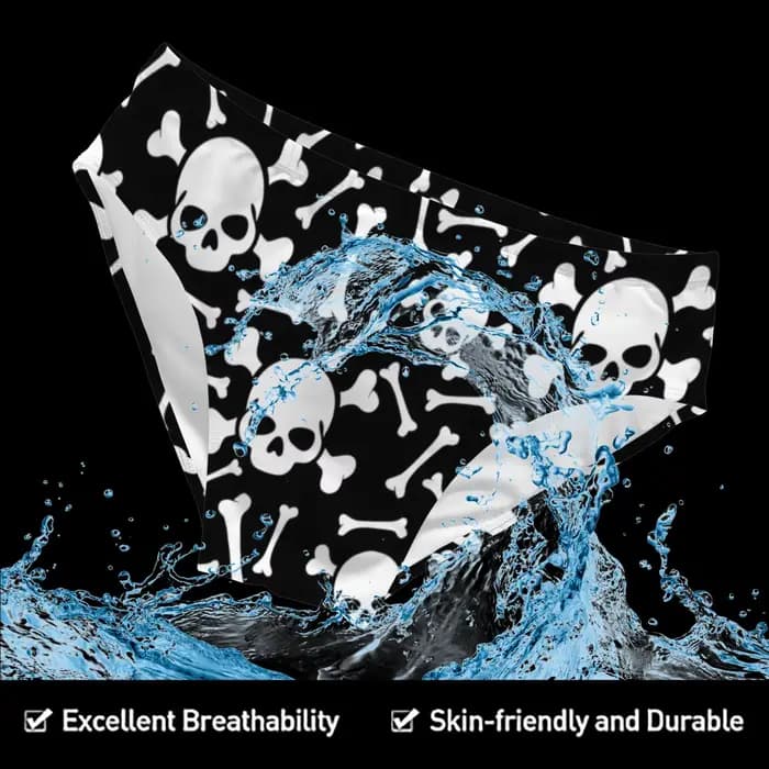 Maillot de bain Punk Skull pour hommes, léger, confortable, antidérapant, short de plage, de surf, slip de bain, maillot de bain sexy, Bikini