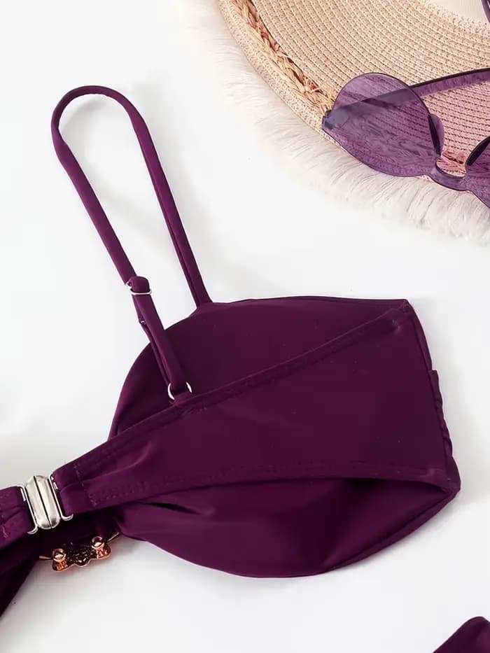 Bikini taille haute pour femmes, maillot de bain deux pièces, bandeau, vêtements de bain pour femmes, tendance 2026, ensembles de bikinis, vêtements de plage brésiliens