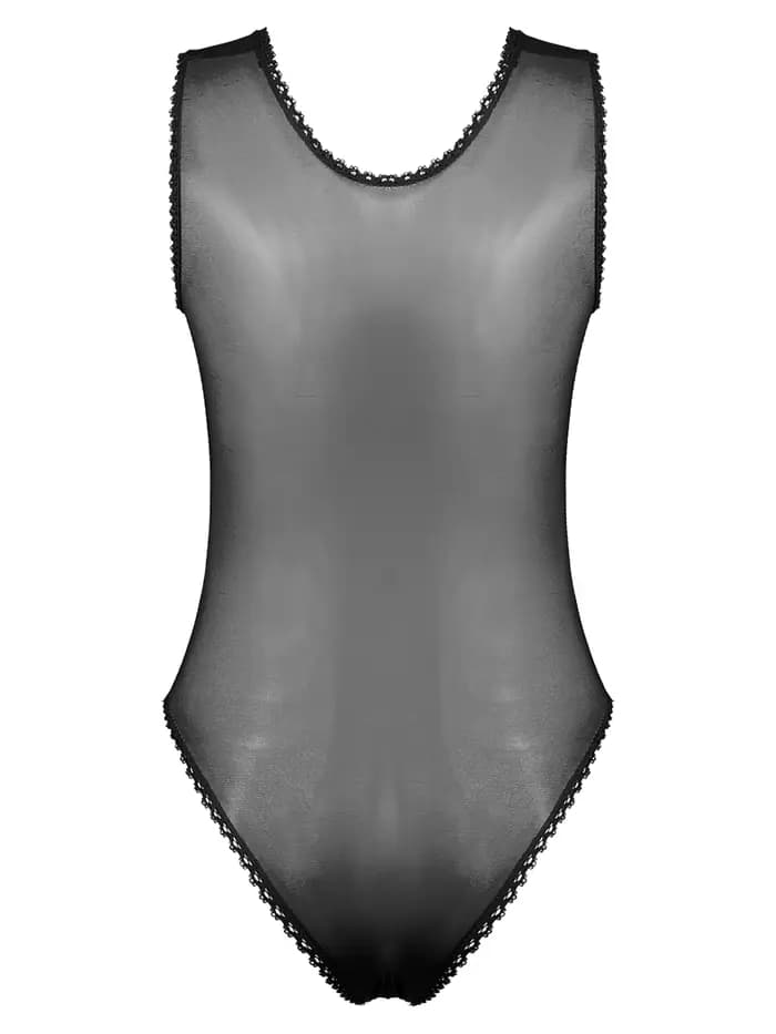 Maillot de bain transparent sans doublure pour femme