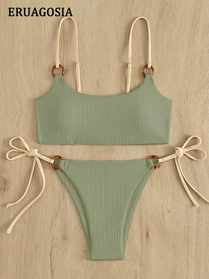 Bikini côtelé sexy pour femmes