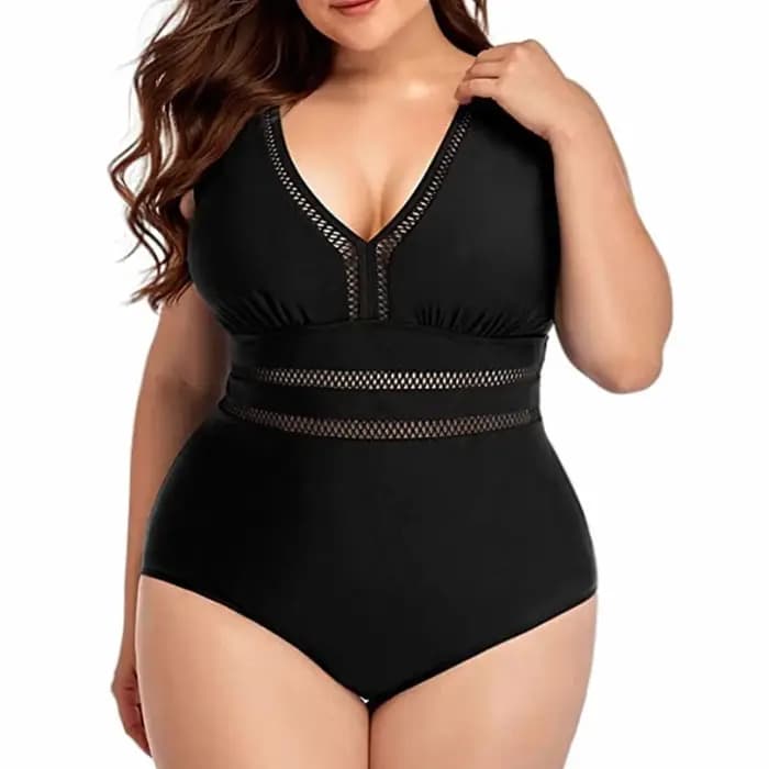Costume femme femme grande taille maillot de bain couleur unie maillot de bain maille couture imprimé maillot de bain Bikini mbaт politirageстюм ж браrien