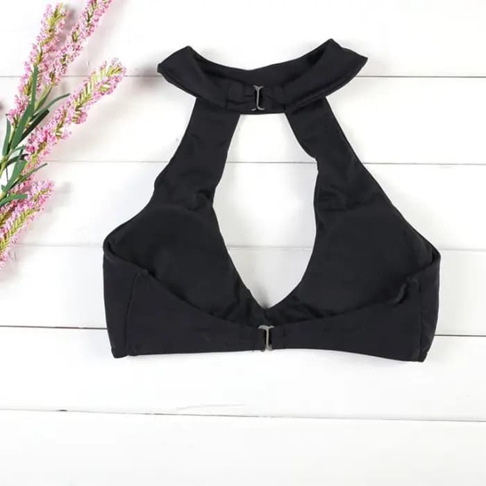 Femmes maillot de bain Bikini ensemble licou évider maillots