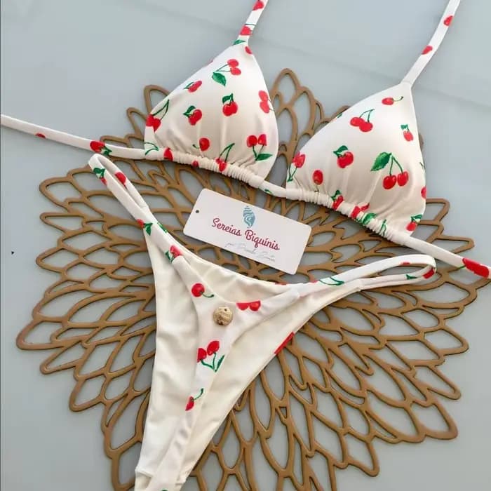 Nouvel ensemble bikini micro sexy imprimé 2026 pour femme, maillot de bain de vacances à lacets, ensemble 2 pièces dos nu, Biquine Brasileiro, tenue de plage