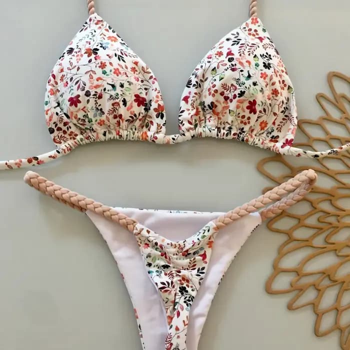 Sexy licou Bikini ensemble femmes maillot de bain deux pièces Triangle string