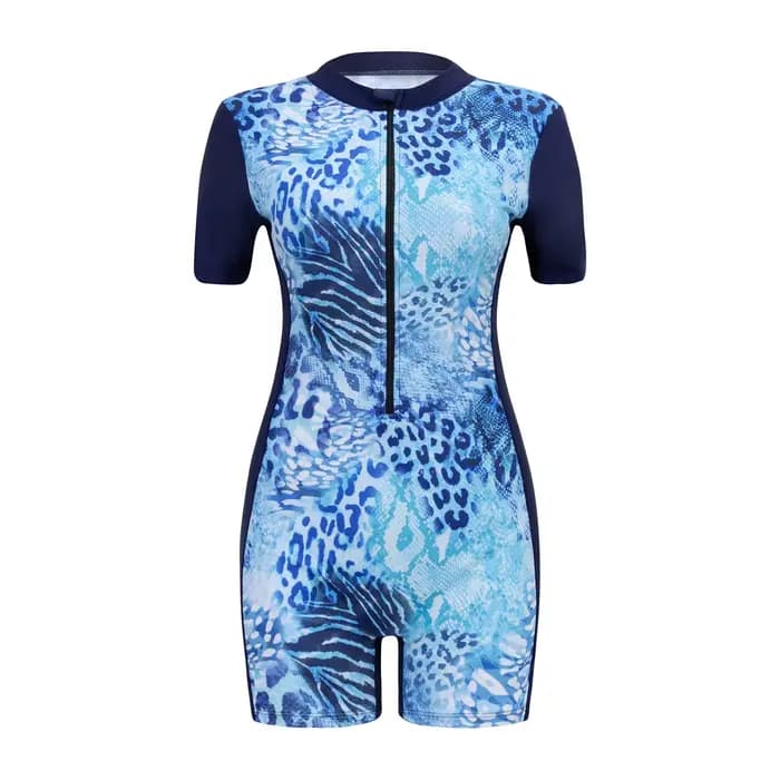 Maillot de bain une pièce imprimé amincissant, combinaison de surf transfrontalière pour femmes, vêtements de natation, séchage rapide, haute élasticité, Polyester