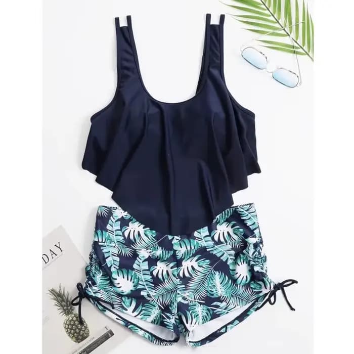 Été volants maillots de bain Tankini ensembles maillot