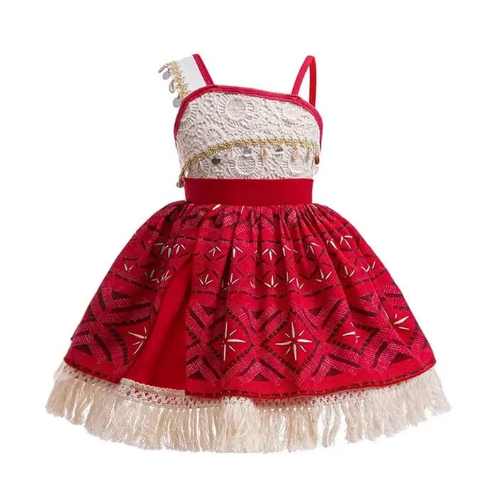 Ensemble maillot de bain et robe deux pièces Moana Vaiana polynésien pour filles, idéal pour les vacances d'été à la plage, la piscine ou les fêtes costumées