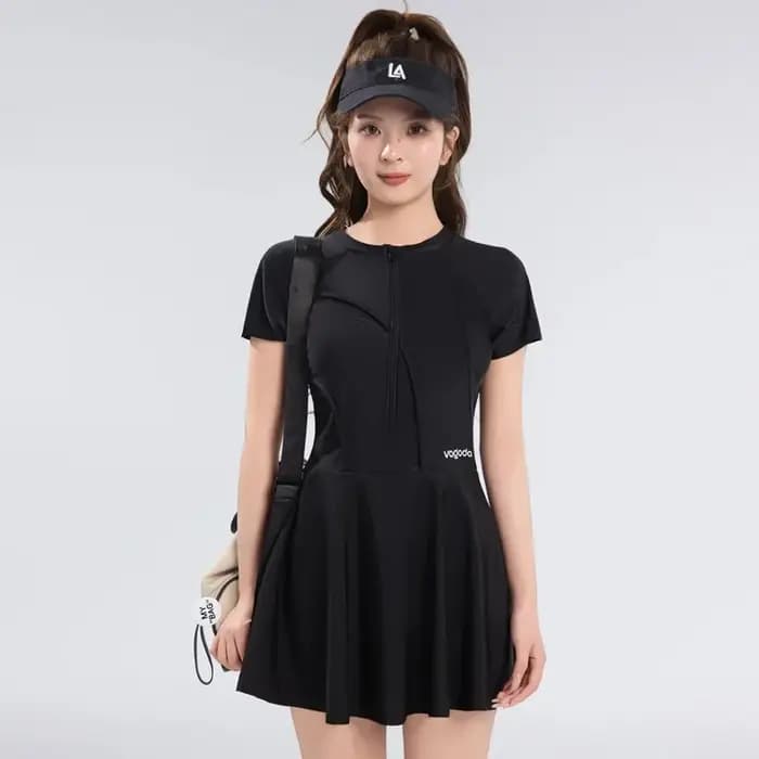 Nouveau maillot de bain une pièce amincissant pour femme, séchage rapide, style jupe, cache-maillot, pour jeunes filles à petite poitrine, idéal pour la natation et la gym