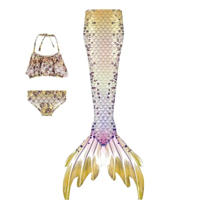 Maillot de bain queue de poisson sirène pour enfants, pour filles, été, plage, piscine, fête, sans bretelles, robe de princesse sirène, maillots de bain pour tout-petits