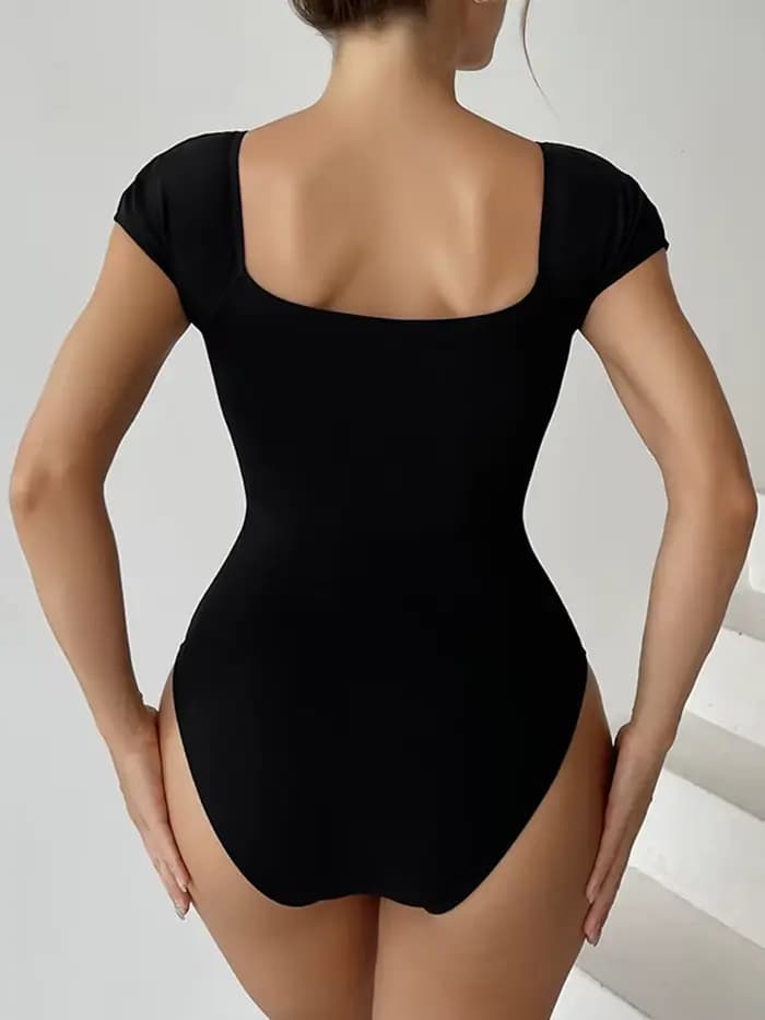 Maillot de bain une pièce à manches courtes pour femme 2026